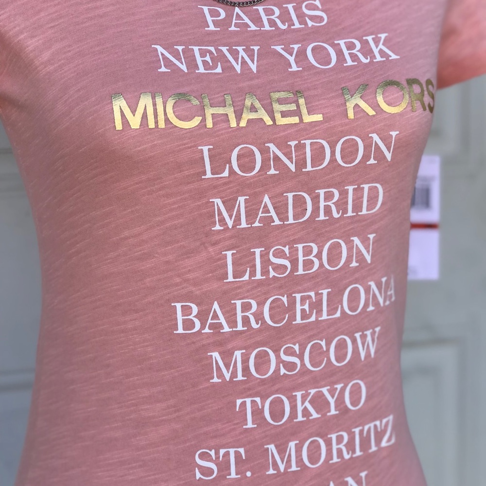 🌷MICHAEL KORS World Cities Cotton T-Shirt - Picture 2 of 7